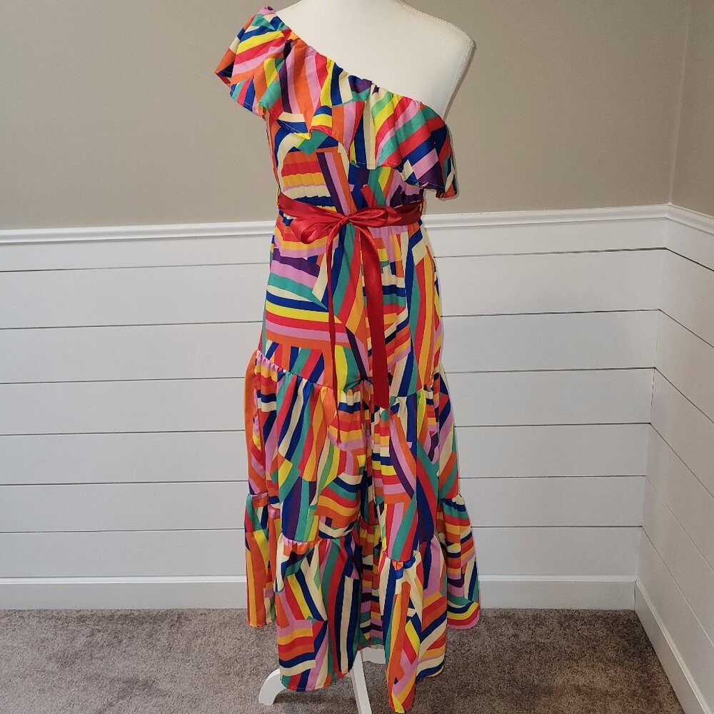 SHEIN Tween Girl  Ruffle Asymmetrical Neck Maxi Dress/Jumpsuit Size 11Y